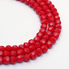 Opaque Solid Glass Bead Strands GLAA-R166-8mm-02E-1