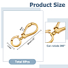 8Pcs Brass Fold Over Clasps FIND-HS0001-73-2