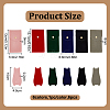 6Pcs 6 Colors Plush Cloth Watch Storage Pouches with Snap Button TP-DR0001-04-2