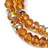 Electroplate Transparent Glass Beads Strands EGLA-A046-01A-13-2
