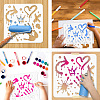 PET Hollow Out Drawing Painting Stencils DIY-WH0405-0074-4