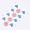 Computerized Embroidery Non Woven Fabric Iron On/Sew On Patches AJEW-T010-04E-1