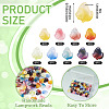 90Pcs 9 Colors Handmade Lampwork Beads LAMP-TA0002-40-4