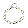 304 Stainless Steel Link Chain Bracelets for Women BJEW-A051-02GP-4
