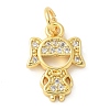 Brass Micro Pave Cubic Zirconia Pendants KK-U053-01G-02-1