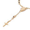 Rosary Bead Bracelets with Cross LS-BJEW-E282-02G-2