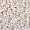 500Pcs Plating Acrylic Beads PACR-TADJ0001-01X-2