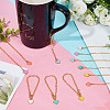 Heart Alloy Enamel Cup Pendant Decorations HJEW-AB00486-4