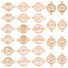 26pcs 13 styles Glass Connector Charms GLAA-PH0002-86-1