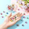 50Pcs UV Plating Resin European Beads RESI-YW0005-81-4
