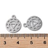 Non-Tarnish Chakra 304 Stainless Steel Charms STAS-F300-05P-3