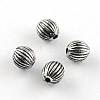 Round Antique Acrylic Corrugated Beads X-PACR-S208-83AS-1