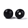 Spray Painted Round Natural Schima Wood Beads WOOD-A018-14mm-03-2