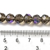 Electroplate Transparent Glass Beads Strands EGLA-A035-T8mm-L16-4