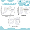 6Pcs 3 Styles Bowknot Resin Imitation Pearl Shoe Charms FIND-WR0011-81A-2