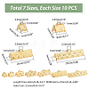 Brass Ribbon Ends KK-PH0003-96-4