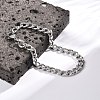 Tarnish Resistant Unisex 304 Stainless Steel Curb Chain/Twisted Chain Bracelets STAS-D0002-40P-1