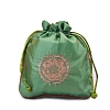 Chinese Style Rectangle Brocade Drawstring Bags PW-WG11350-09-1