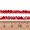 Electroplate Transparent Glass Beads Strands EGLA-A046-01A-08-4