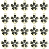 20Pcs Alloy Enamel 5-Petal Flower Connector Charms FIND-YW0009-33E-1