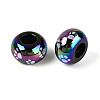 UV Plating Printed Opaque Acrylic European Beads MACR-N018-05B-2