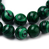 Synthetic Malachite Bead Strands G-Q462-57-10mm-2