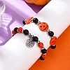 2Pcs Glass & Synthetic Turquoise Beads Stretch Bracelets BJEW-JB12483-03-1
