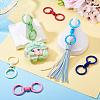12Pcs 12 Colors Alloy Spring Gate Clasps FIND-TA0008-03-7