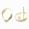 Brass Stud Earring Findings KK-S348-108-2