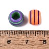 Spray Painted Opaque Acrylic European Beads SACR-N020-03-3