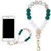 1Pc Silicone & Wood Pendant Decorations HJEW-BM0001-61F-1