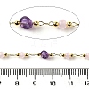 Handmade Natural Amethyst Nuggets Beaded Chains CHC-F020-06G-01-2