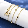 Brass Cable Chain Necklaces X-NJEW-I247-02G-2