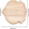 Special-shaped Rubber Wooden Base Display WOOD-WH0023-36-2