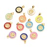 Brass Enamel Pendants KK-P209-03G-RS-1