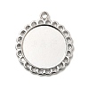 Tibetan Style Pendant Cabochon Settings TIBE-21668-P-RS-1