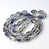 Electroplated Glass Beads EGLA-E006-15-2