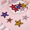 10Pcs 10 Styles Polyester Leopard Print Embroidery Cloth Iron on/Sew on Patches PATC-TA0001-58-7