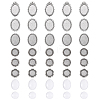 5Pcs Vintage Tibetan Alloy Brooch Cabochon Bezel Settings FIND-YW0009-70-2