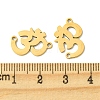 201 Stainless Steel Connector Charms STAS-U003-04G-3
