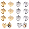 2Pcs 316 Surgical Stainless Steel Locket Pendants STAS-YW0003-16G-2