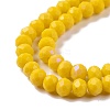 Electroplate Opaque Solid Color Glass Beads Strands X1-EGLA-A034-P4mm-L02-3