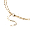 Brass Pave Clear Cubic Zirconia Moon with Star Pendant Necklaces NJEW-JN05383-5