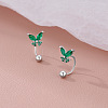 Brass Pave Cubic Zirconia Cartilage Earrings FS-WGB6258-03-1