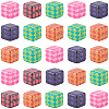 40Pcs Printed Opaque Acrylic Beads MACR-PA0001-86-7