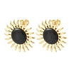 Sun Brass Stud Earrings EJEW-D352-02G-6