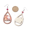 Christmas Printed Wood Dangle Earrings EJEW-JE06518-4