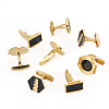 4 Pairs 4 Styles Alloy Enamel Cufflinks FIND-TA0010-10-3
