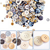 1 Set Flat Round Resin Buttons BUTT-CP0001-05-5