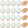 20Pcs 1-Hole Alloy Resin Buttons BUTT-CY0001-21A-1